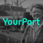 YourPort logo with old lady in the background