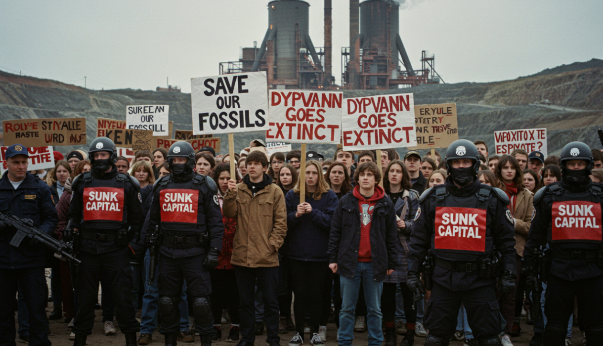 Protests at the Burgess Shale blast furnace power plant
