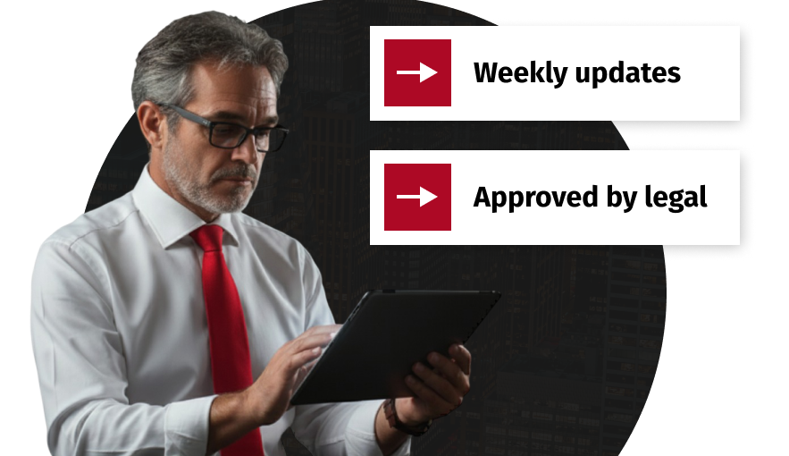 Barry Sunk reading a tablet