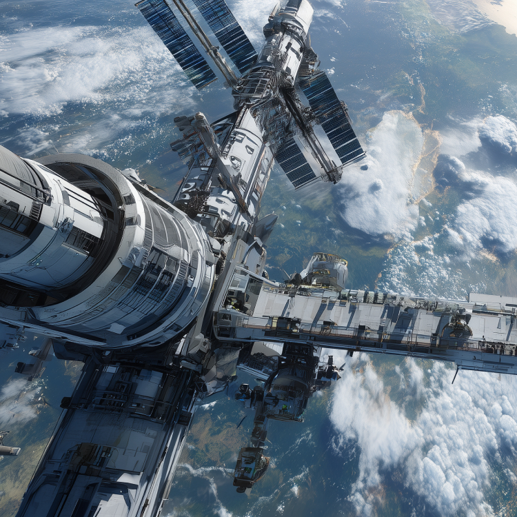 An orbital relay station in low Earth orbit